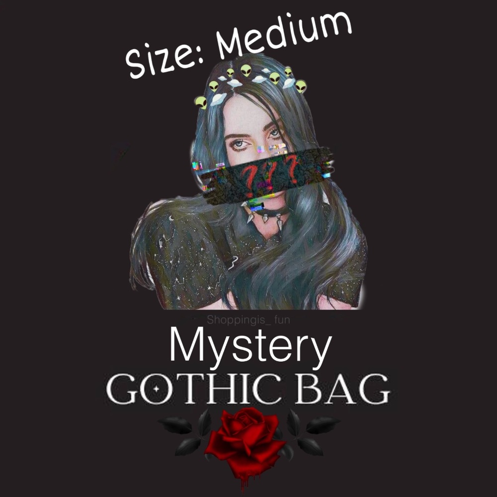 ๐ 7pc Goth CLOTHING Mystery Box Sz Medium Haul Lot Bundle Reseller Clothes Tops